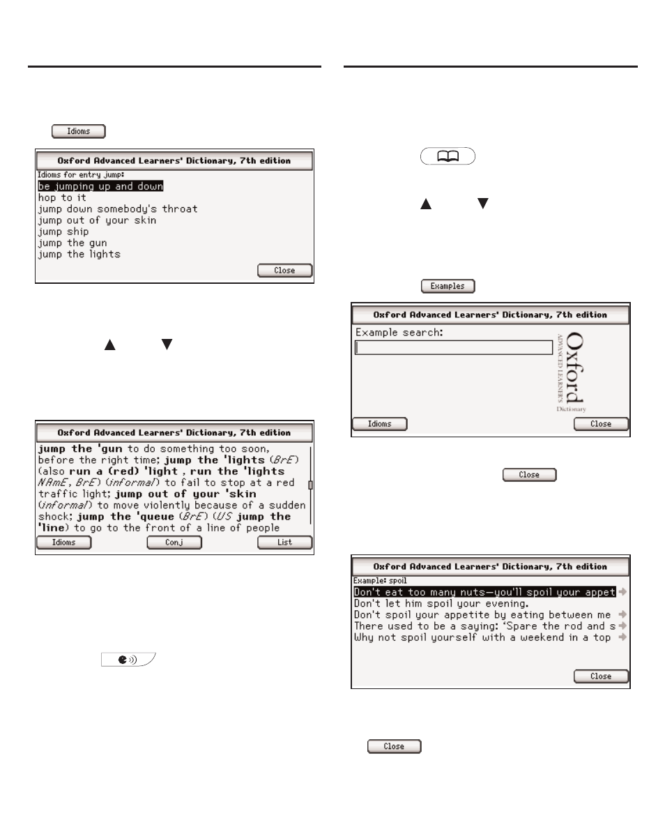 Finding examples | Franklin The English Language Studio LDE-1900 User Manual | Page 23 / 73