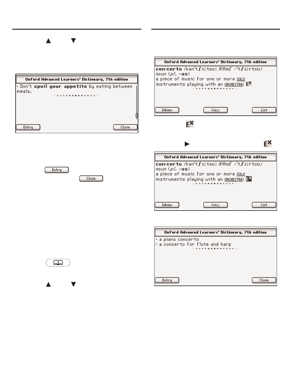 Using the examples link | Franklin The English Language Studio LDE-1900 User Manual | Page 24 / 73