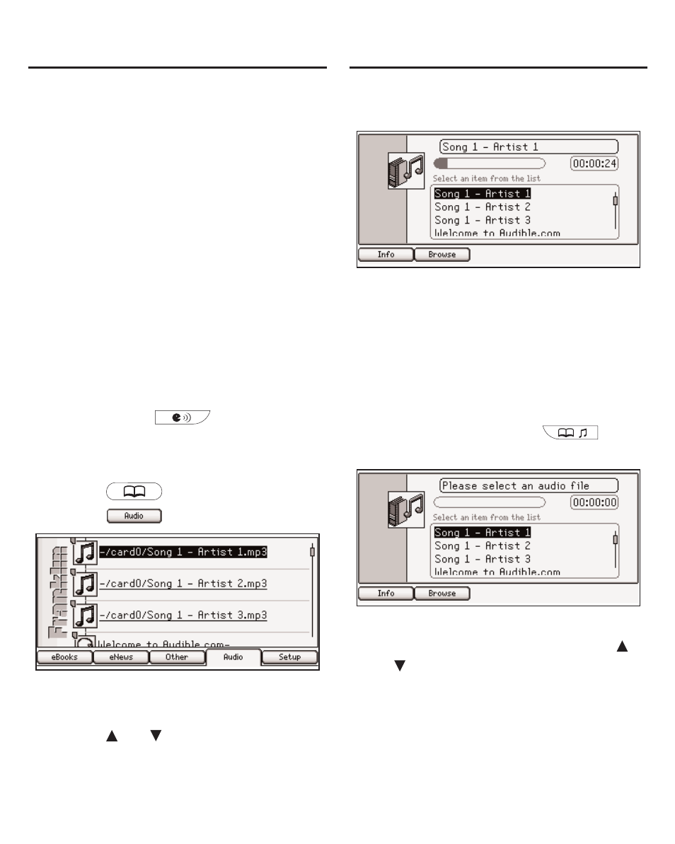 Using the audio player, Selecting a file | Franklin The English Language Studio LDE-1900 User Manual | Page 42 / 73