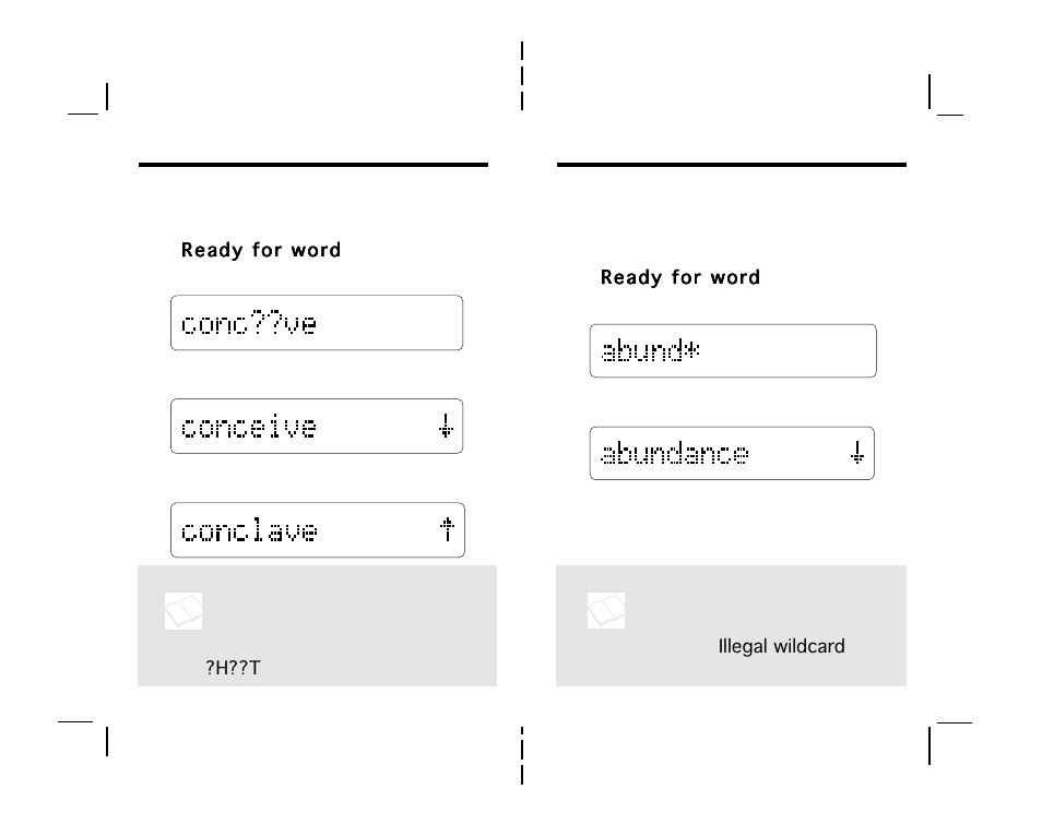 Finding prefixes & suffixes, Finding letters | Franklin Webster's Spelling Corrector NC-10 User Manual | Page 4 / 8