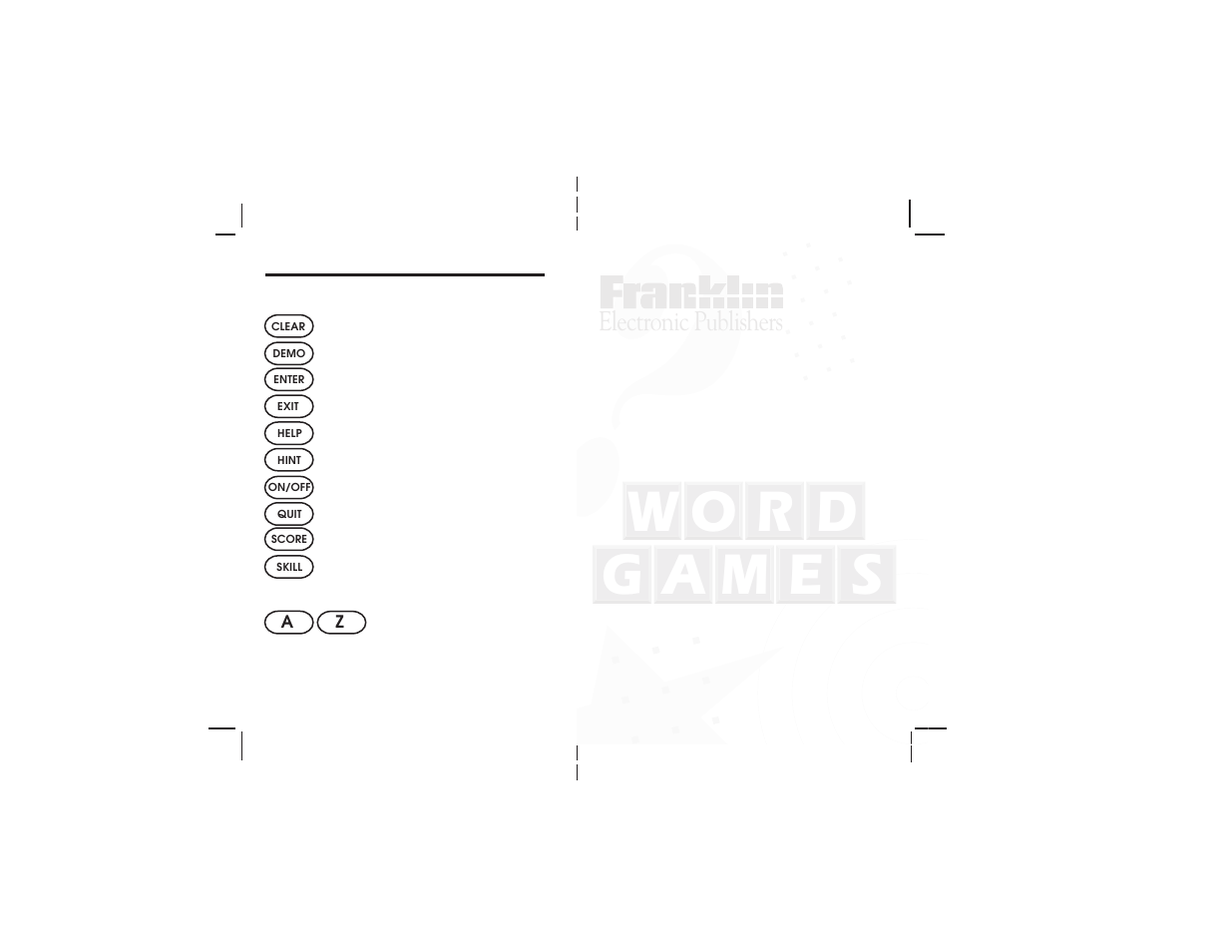 User’s guide | Franklin WG-15 User Manual | Page 11 / 11
