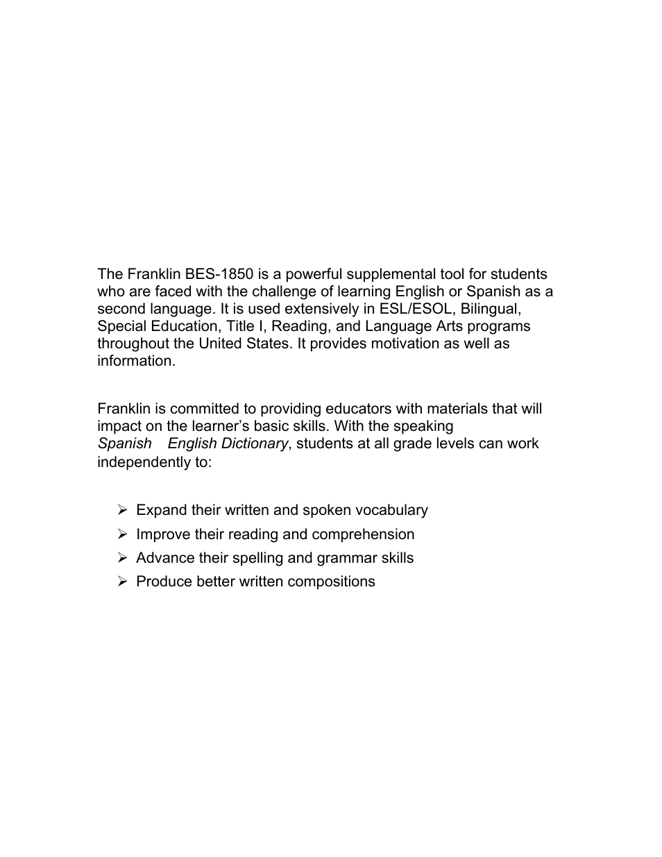 Workshop guide | Franklin BES-1850 User Manual | Page 2 / 39