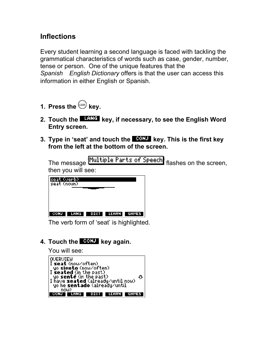 Inflections | Franklin BES-1850 User Manual | Page 20 / 39