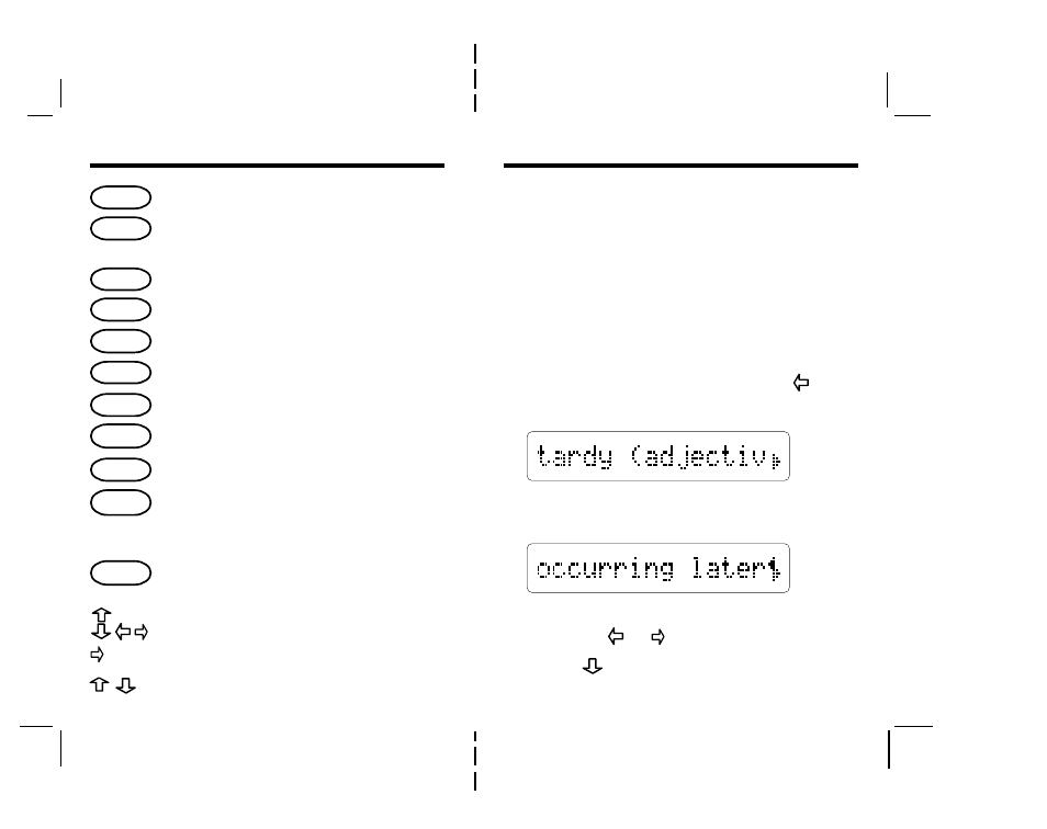 Looking up words, Key guide | Franklin TMQ-200 User Manual | Page 3 / 12