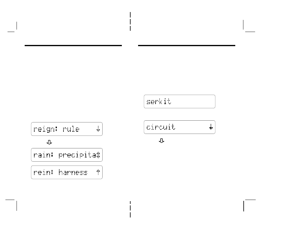 Viewing confusables, Correcting spellings | Franklin TMQ-200 User Manual | Page 5 / 12