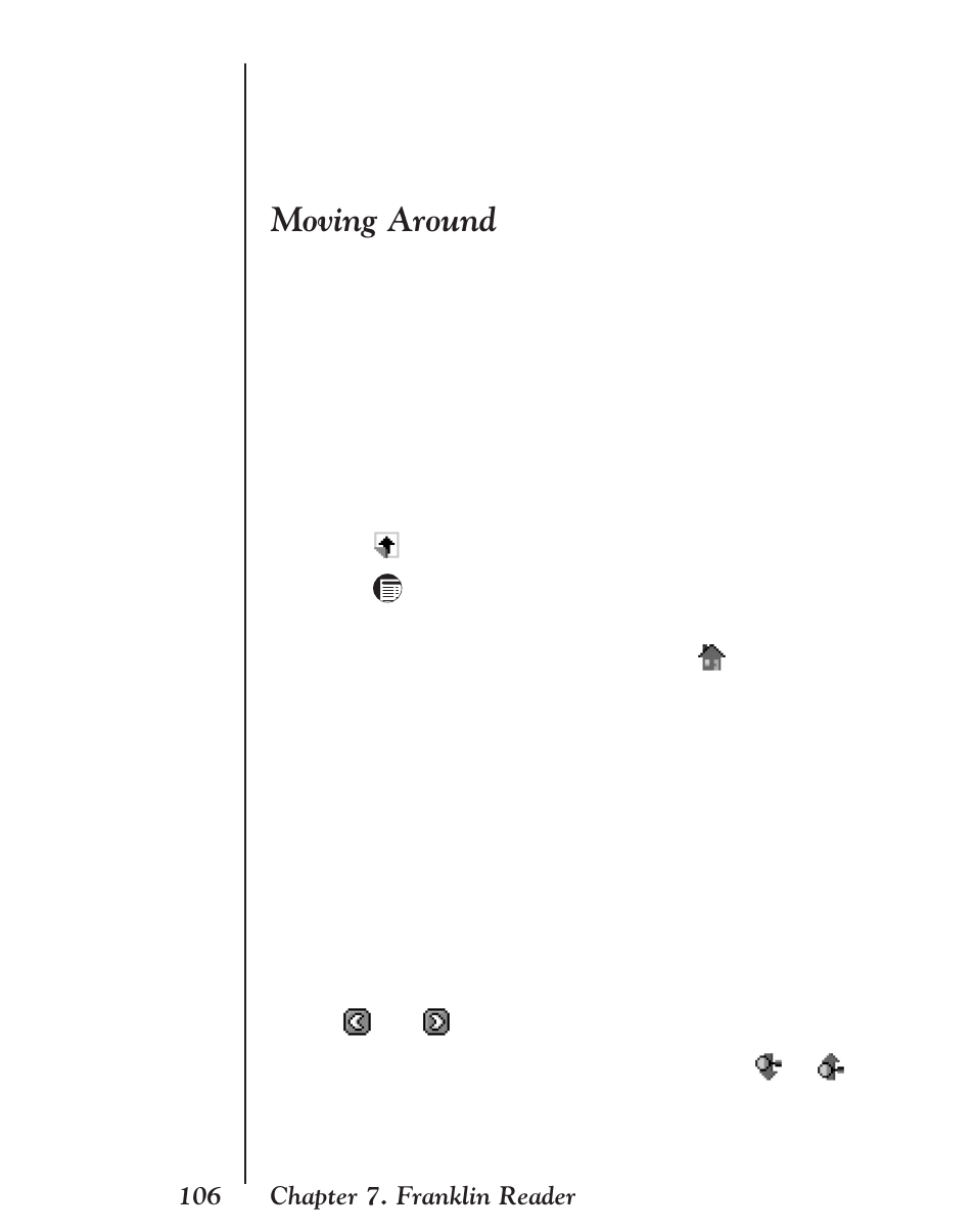 Moving around | Franklin EBM-901 User Manual | Page 106 / 243