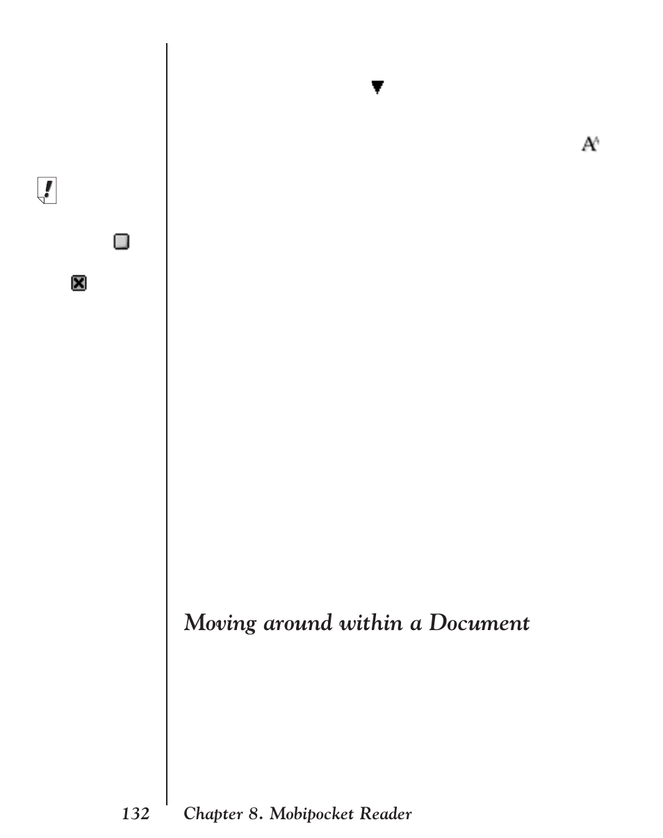 Moving around within a document | Franklin EBM-901 User Manual | Page 132 / 243