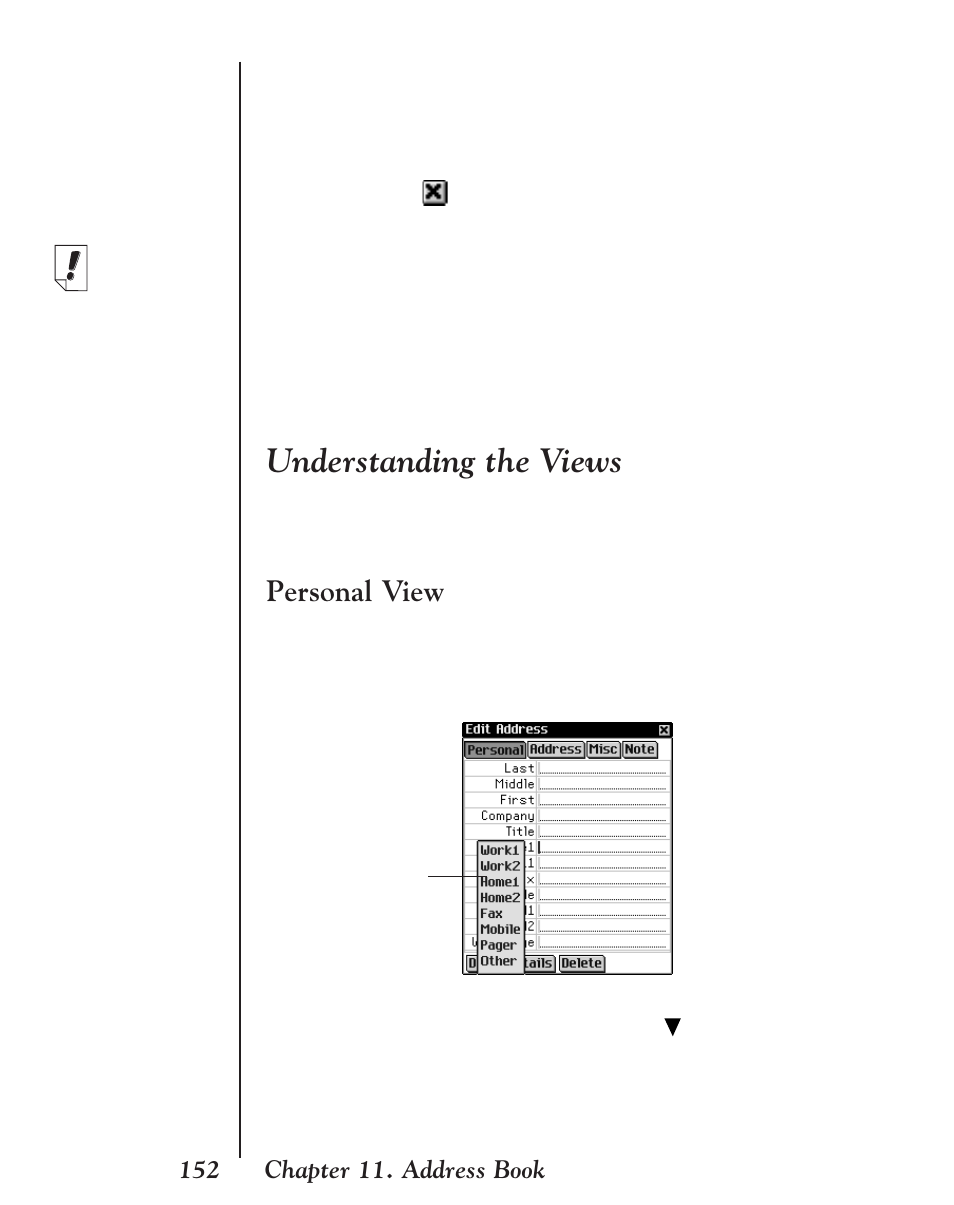 Understanding the views, Personal view | Franklin EBM-901 User Manual | Page 152 / 243