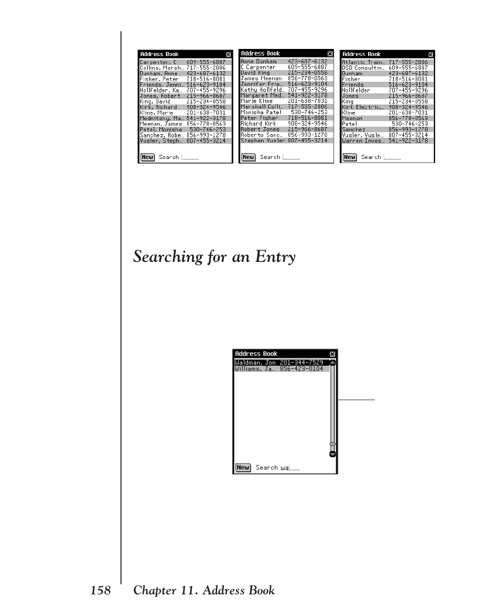 Searching for an entry | Franklin EBM-901 User Manual | Page 158 / 243