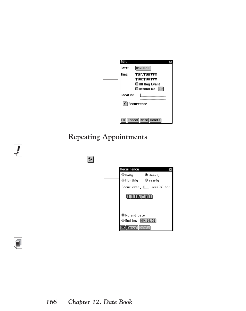 Repeating appointments | Franklin EBM-901 User Manual | Page 166 / 243