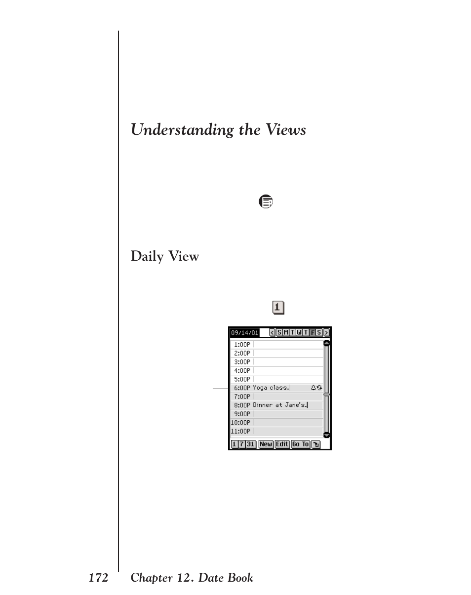 Understanding the views, Daily view | Franklin EBM-901 User Manual | Page 172 / 243