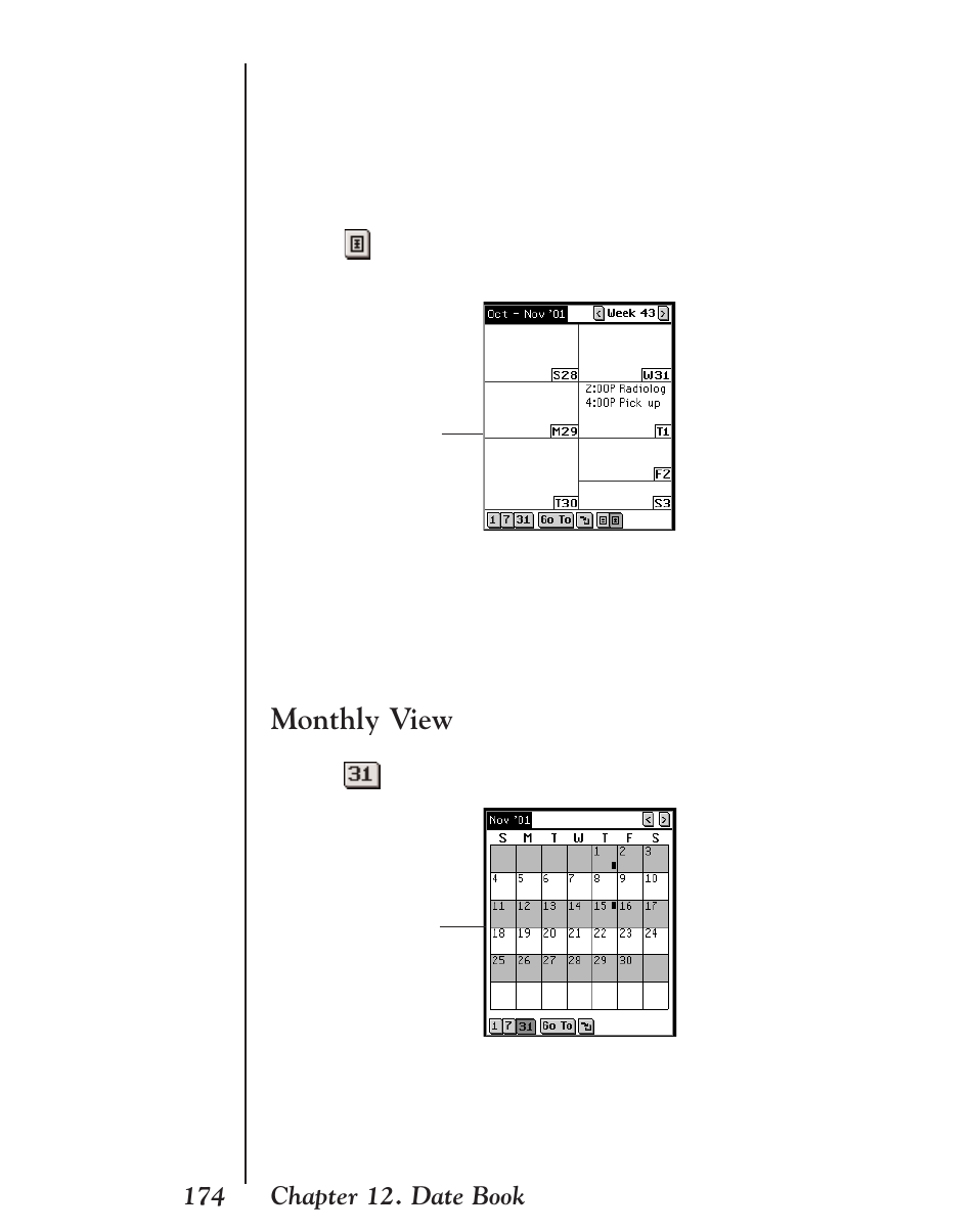 Monthly view | Franklin EBM-901 User Manual | Page 174 / 243