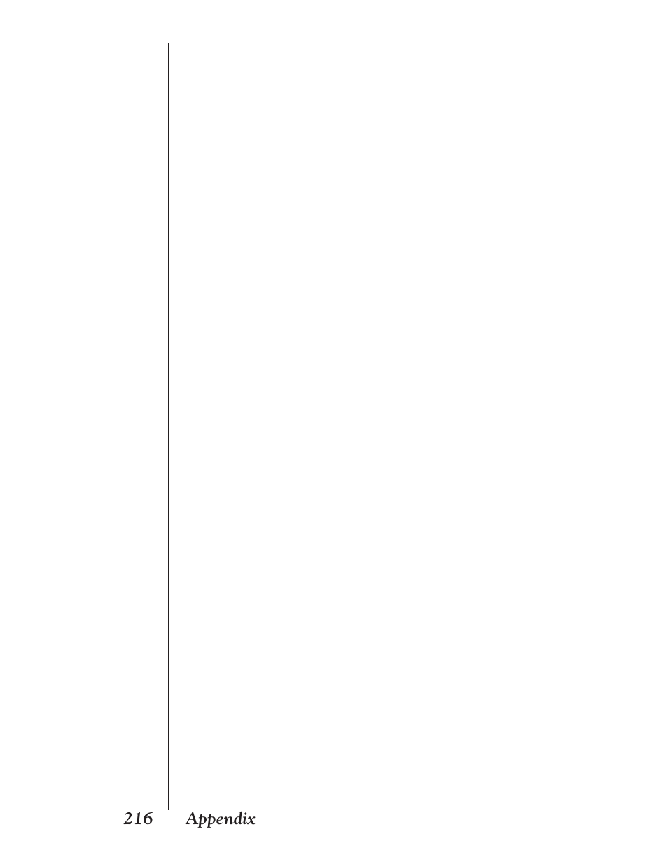 216 appendix | Franklin EBM-901 User Manual | Page 216 / 243