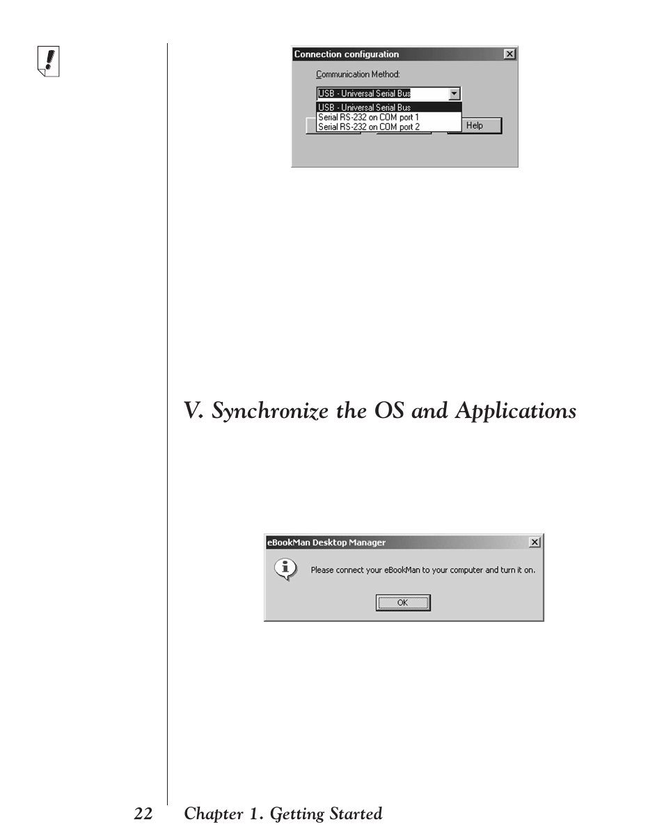 V. synchronize the os and applications, Chapter 1. getting started 22 | Franklin EBM-901 User Manual | Page 22 / 243