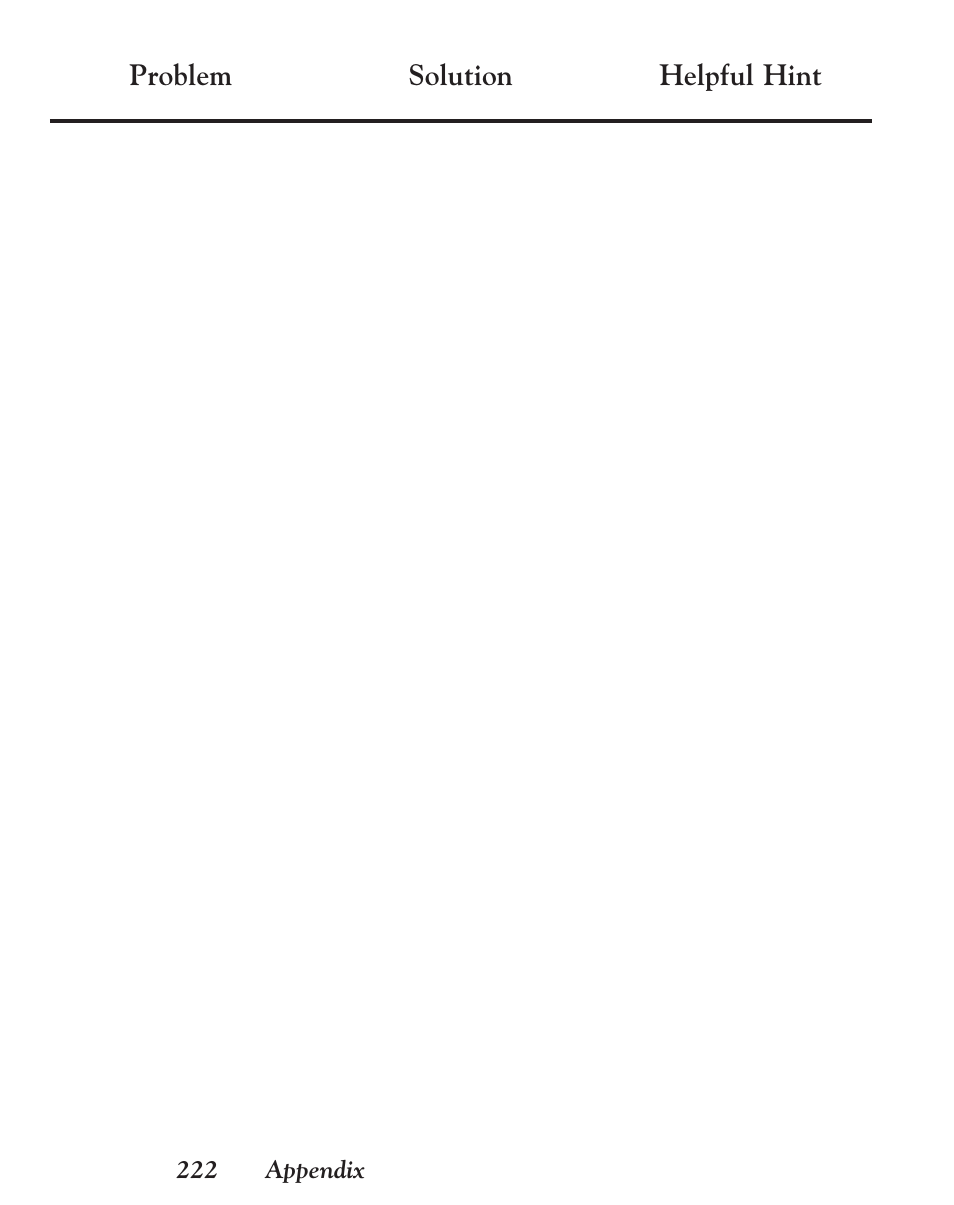 Problem solution helpful hint | Franklin EBM-901 User Manual | Page 222 / 243