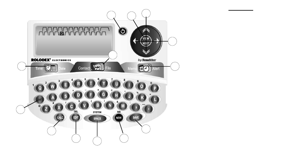 Key guide | Franklin RK-8201 User Manual | Page 2 / 5