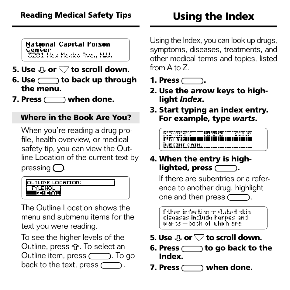 Using the index | Franklin BOOKMAN CDR-2041 User Manual | Page 12 / 20