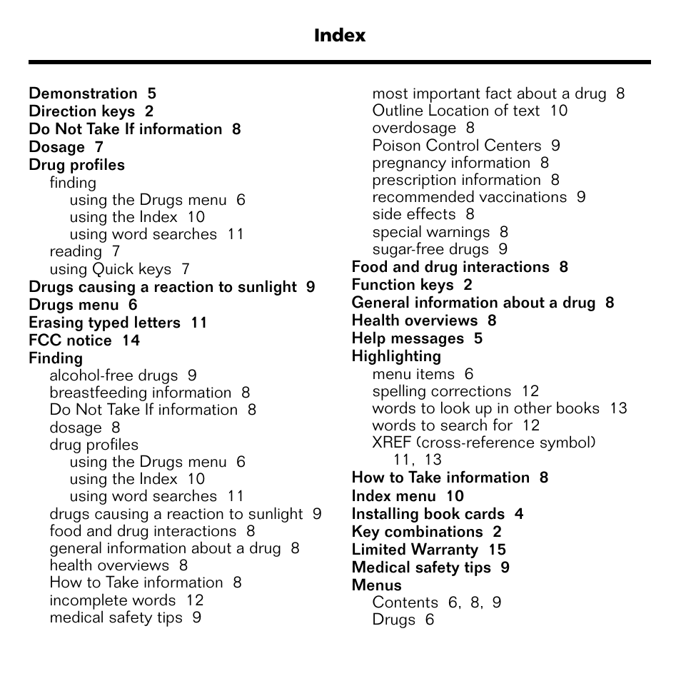 Franklin BOOKMAN CDR-2041 User Manual | Page 18 / 20