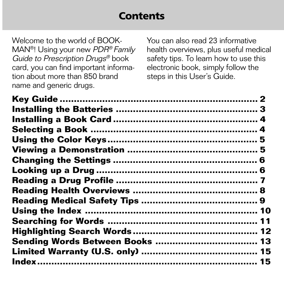 Franklin BOOKMAN CDR-2041 User Manual | Page 3 / 20