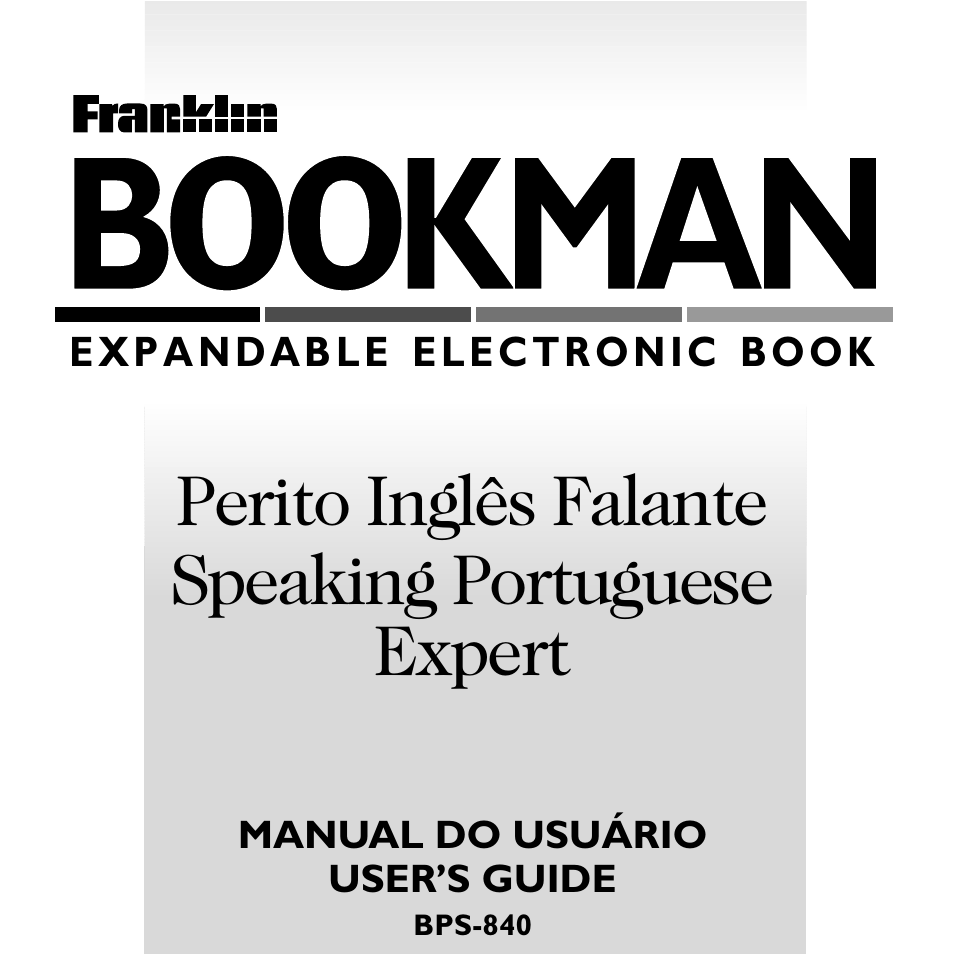 Franklin BPS-840 User Manual | 42 pages