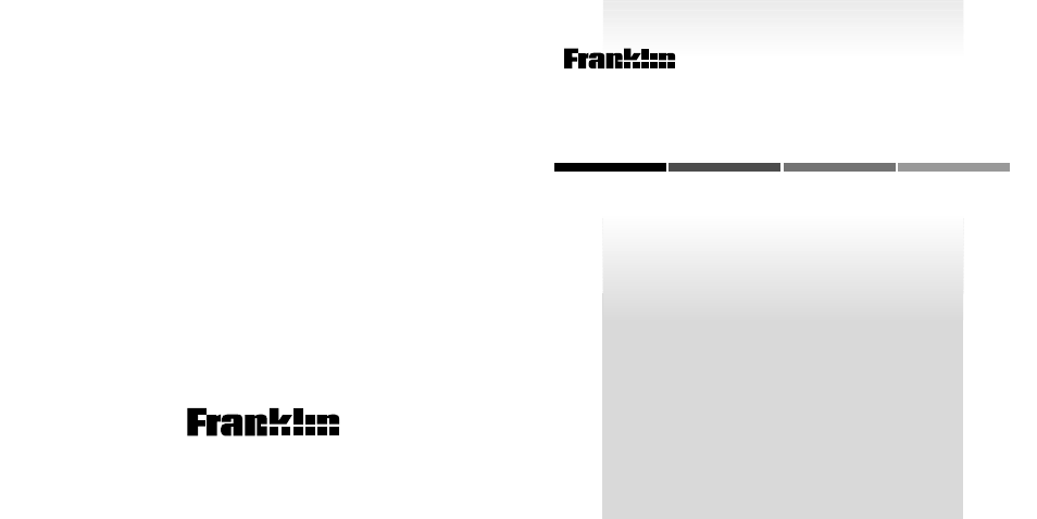 Franklin BOOKMAN DBD-2015 User Manual | 17 pages