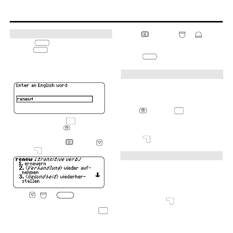 Finding english words | Franklin Deutsch-Englisch Professor PLUS None User Manual | Page 11 / 26