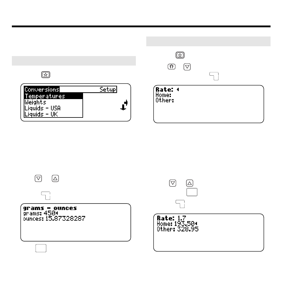 Using the converter, Enter a conversion rate | Franklin Deutsch-Englisch Professor PLUS None User Manual | Page 23 / 26