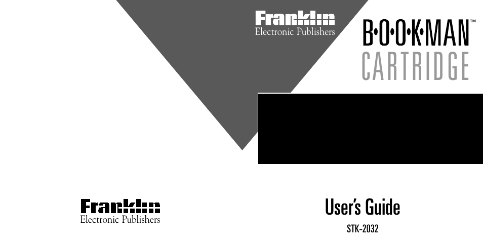 Cartridge, Tock, Ymbols | User’s guide | Franklin STK-2032 User Manual | Page 12 / 12
