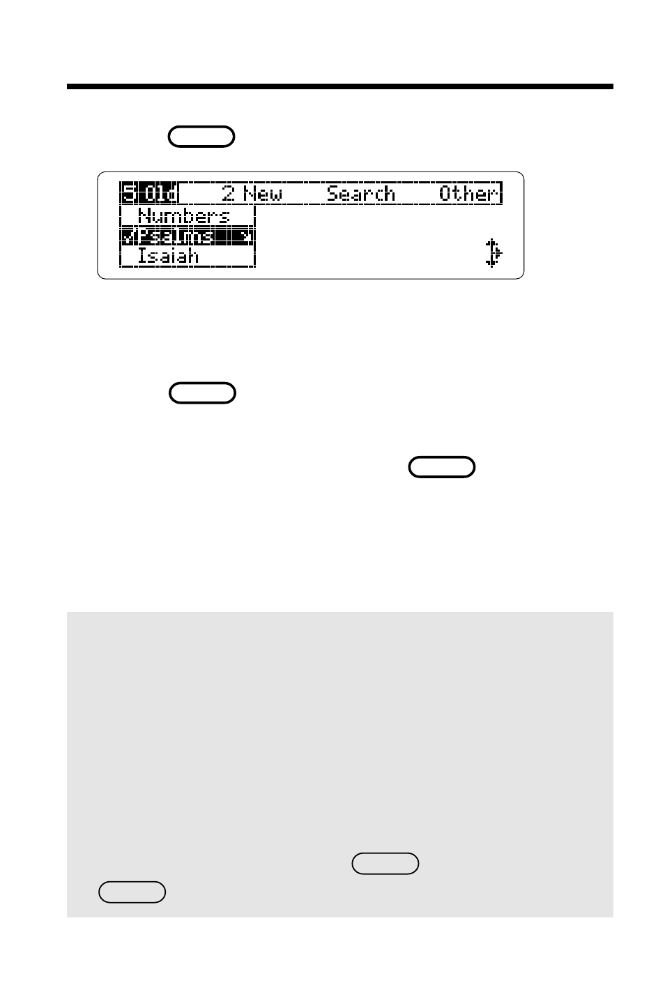 Understanding menus | Franklin HOLY BIBLE KING JAMES VERSION IC-119 User Manual | Page 15 / 42