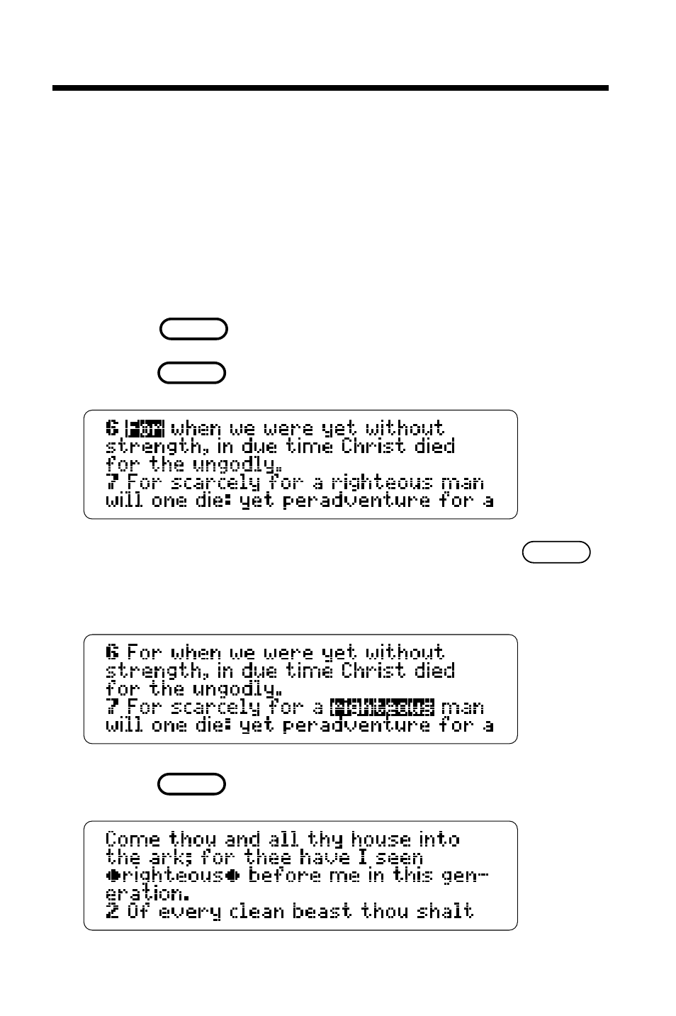 Picking search words | Franklin HOLY BIBLE KING JAMES VERSION IC-119 User Manual | Page 24 / 42