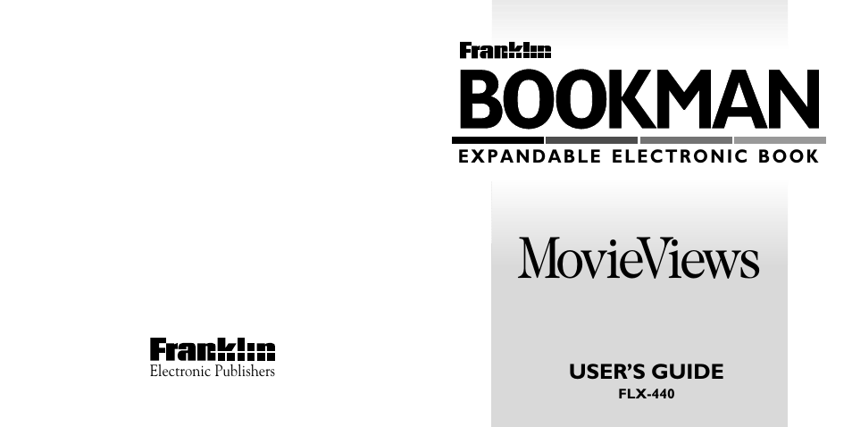 Franklin MOVIEVIEWS FLX-440 User Manual | 20 pages