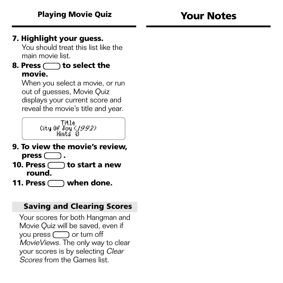 Franklin MOVIEVIEWS FLX-440 User Manual | Page 16 / 20