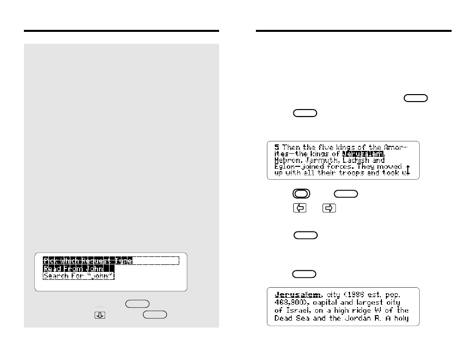 Sending words, Tips for finding verses, Ambiguous requests | Franklin IC-121 User Manual | Page 11 / 42