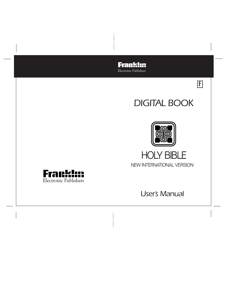 Holy bible, Digital book, Fuser’s manual | Franklin IC-121 User Manual | Page 42 / 42