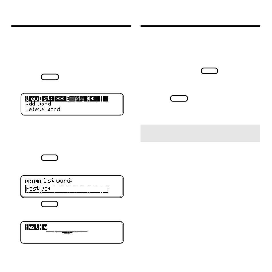 Using the user list, Adding highlighted words | Franklin MWS-2018 User Manual | Page 13 / 19