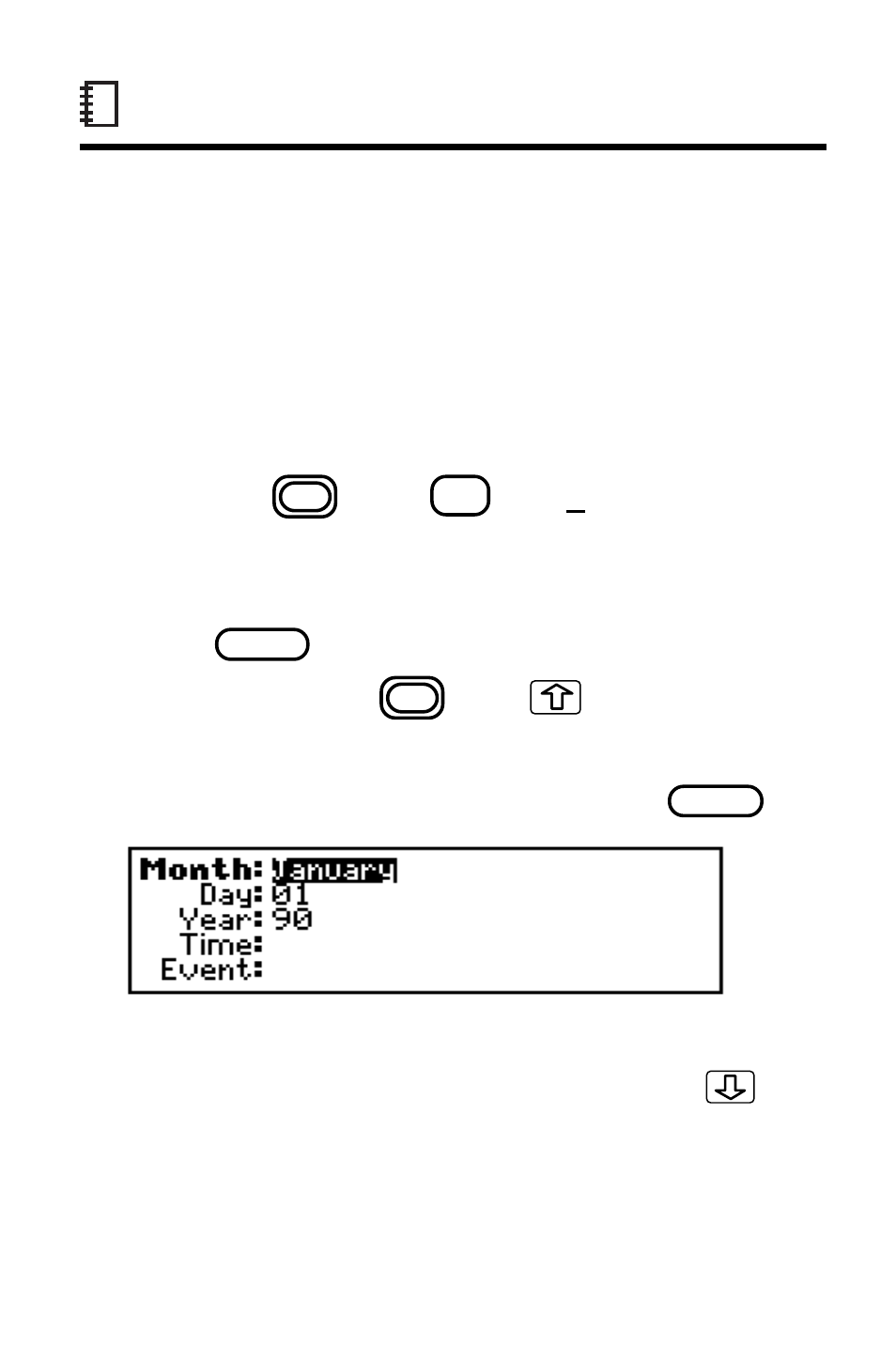 Making schedule entries | Franklin IC-107 User Manual | Page 21 / 79