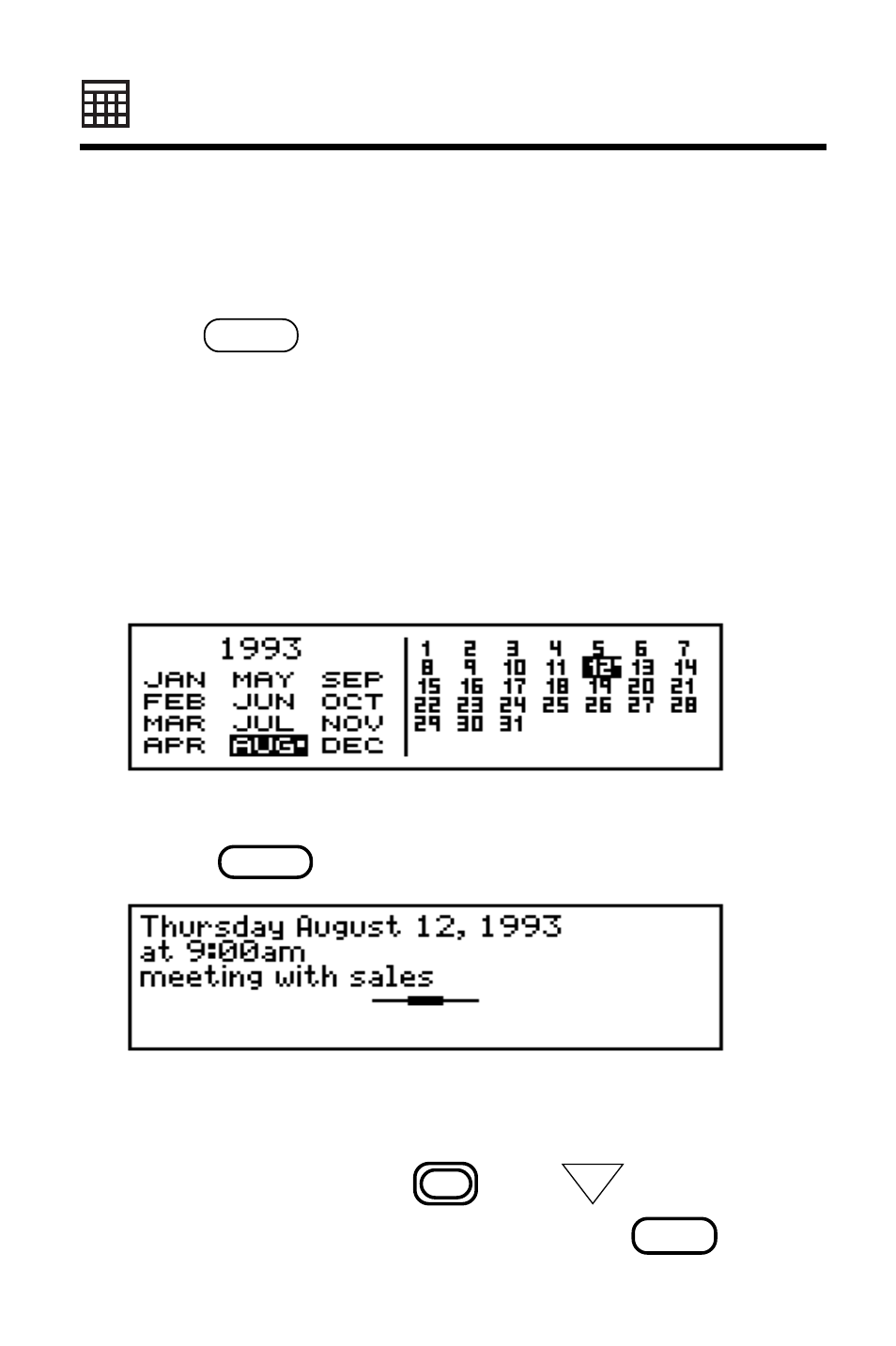 Viewing schedule entries | Franklin IC-107 User Manual | Page 35 / 79