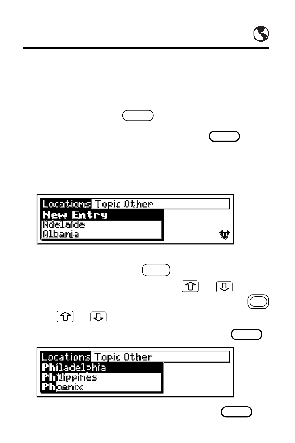 Scanning locations | Franklin IC-107 User Manual | Page 48 / 79