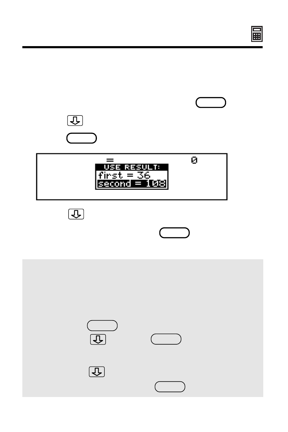 Using previous results, Deleting saved results | Franklin IC-107 User Manual | Page 58 / 79