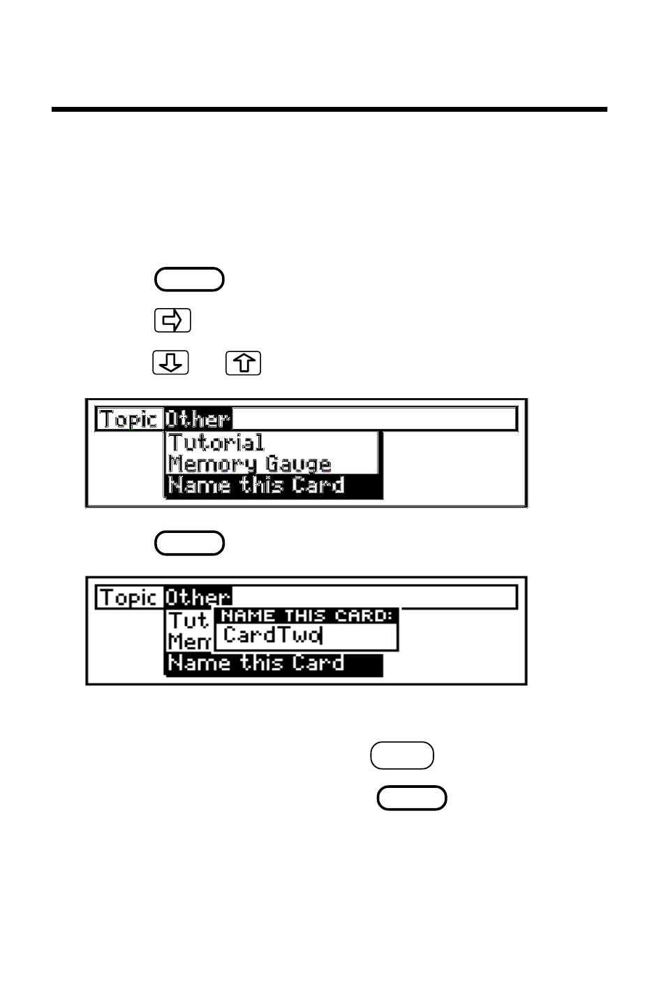 Naming cards | Franklin IC-107 User Manual | Page 62 / 79