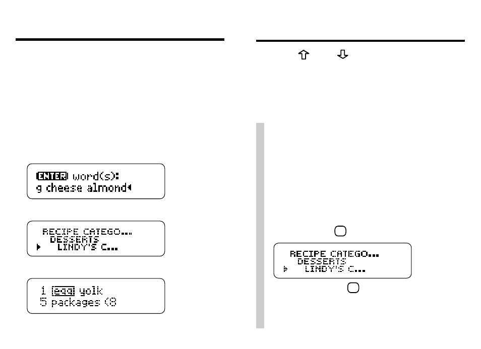 Searching by ingredients | Franklin BCC-110 User Manual | Page 11 / 22