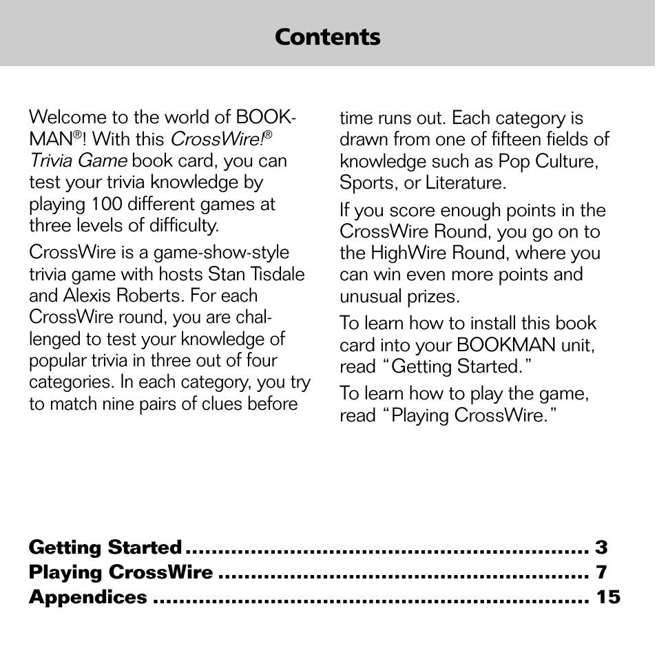 Franklin XGT-2043 User Manual | Page 3 / 24