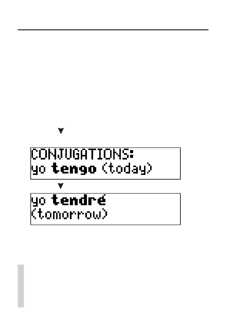 Viewing conjugations | Franklin Talking Spanish-English Dictionary BES-1240 User Manual | Page 11 / 24