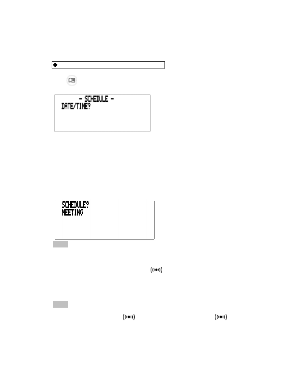 Using the schedule | Franklin Compact Electronic Organizer RF-8050 User Manual | Page 14 / 32