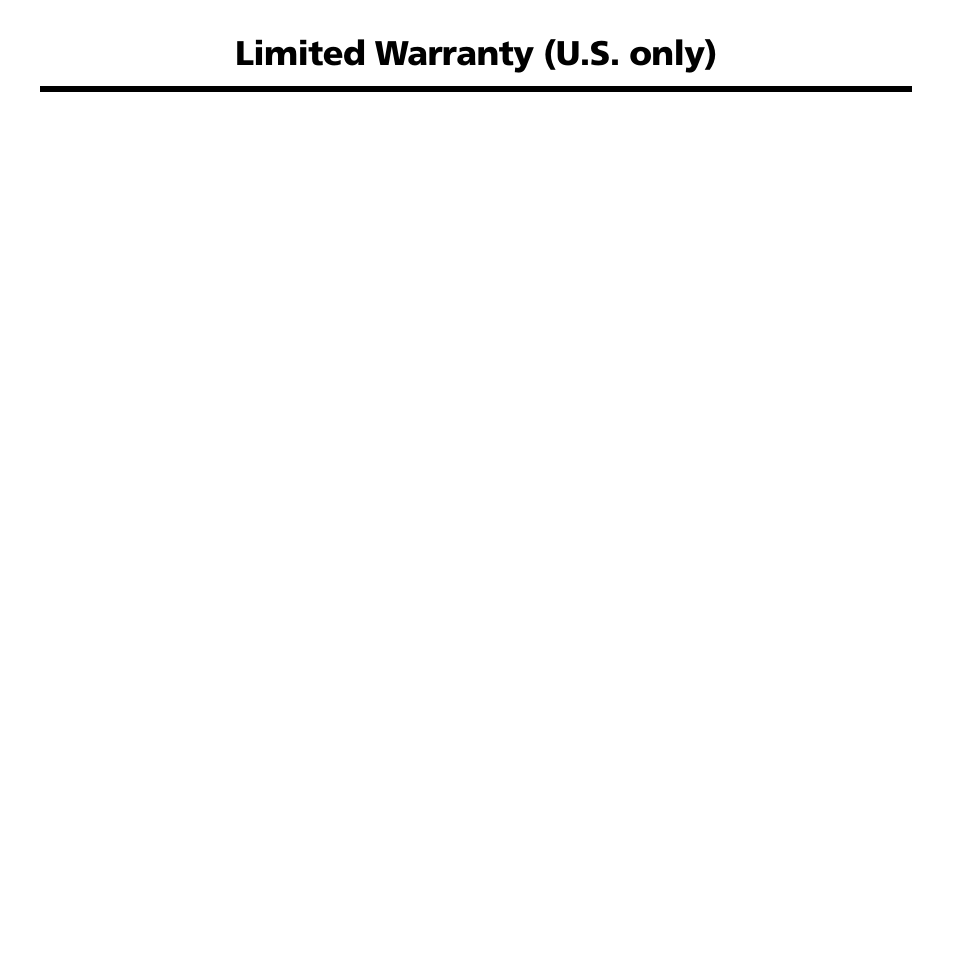 Limited warranty (u.s. only) | Franklin XST-2051 User Manual | Page 19 / 24