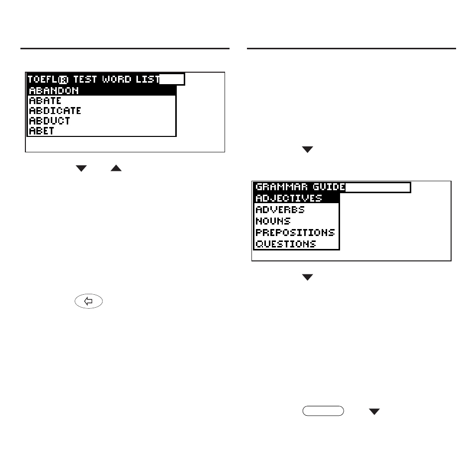 Using the grammar guide | Franklin Deutsch/Englisch Professor DBD-470 User Manual | Page 16 / 36