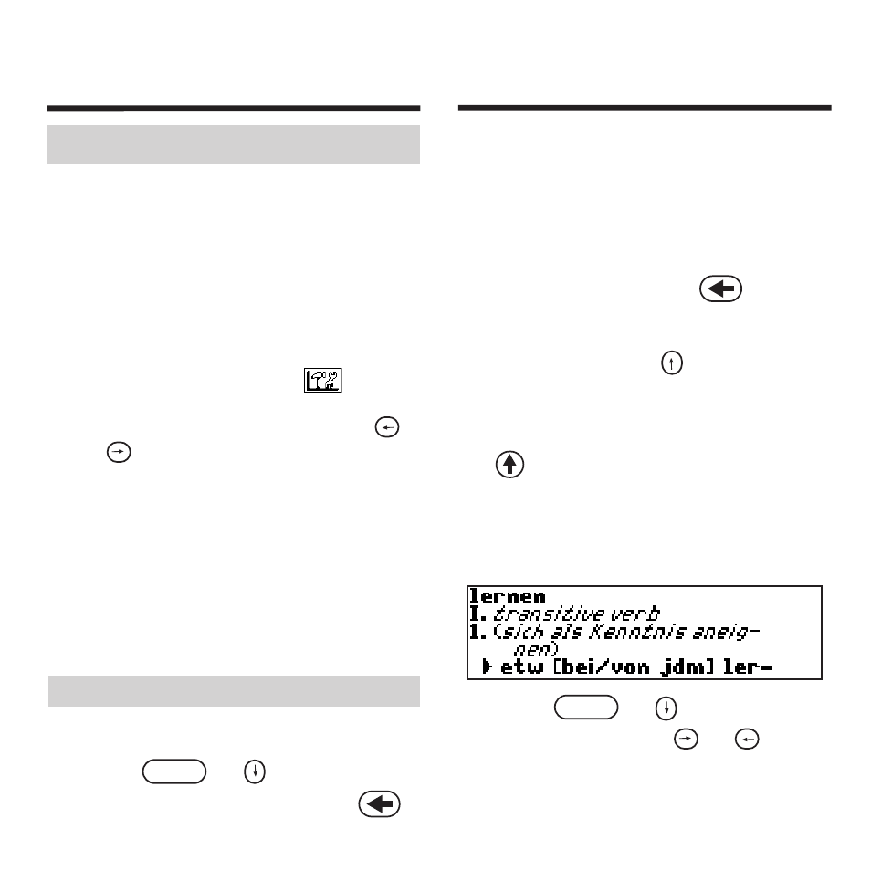 Translating german words, Changing the settings | Franklin Professor PRO DBD-3040 User Manual | Page 10 / 30