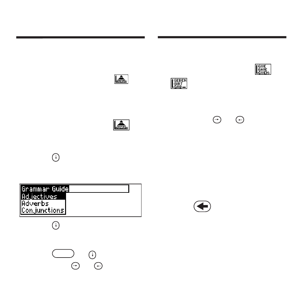 Using the grammar guide | Franklin Professor PRO DBD-3040 User Manual | Page 16 / 30