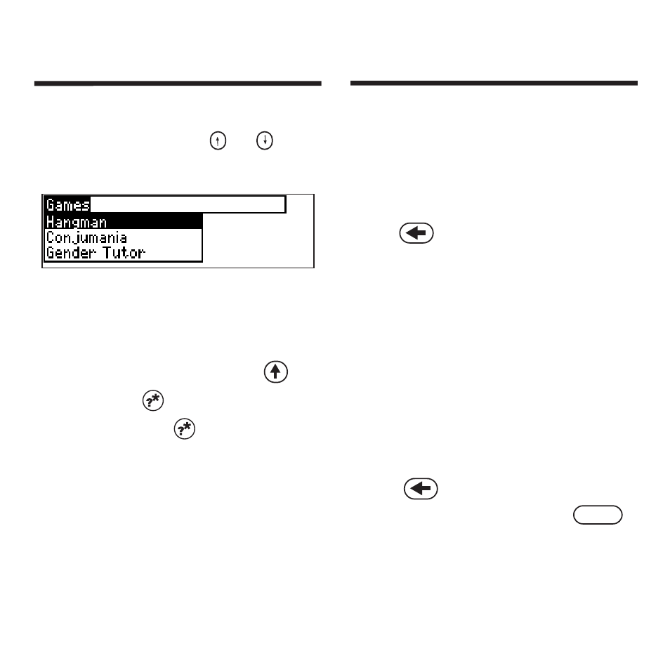 Playing the games | Franklin Professor PRO DBD-3040 User Manual | Page 23 / 30