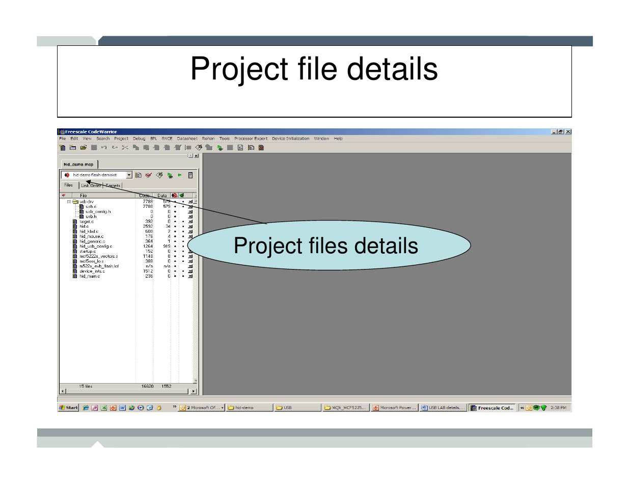 Project file details | Freescale Semiconductor TWR-MCF52259-Ethenet User Manual | Page 142 / 166